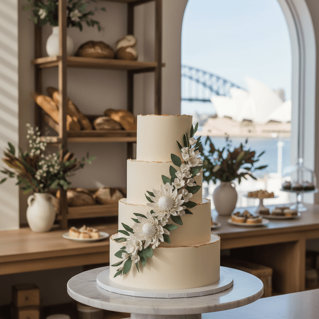 Wedding cake by Banksia Bakehouse