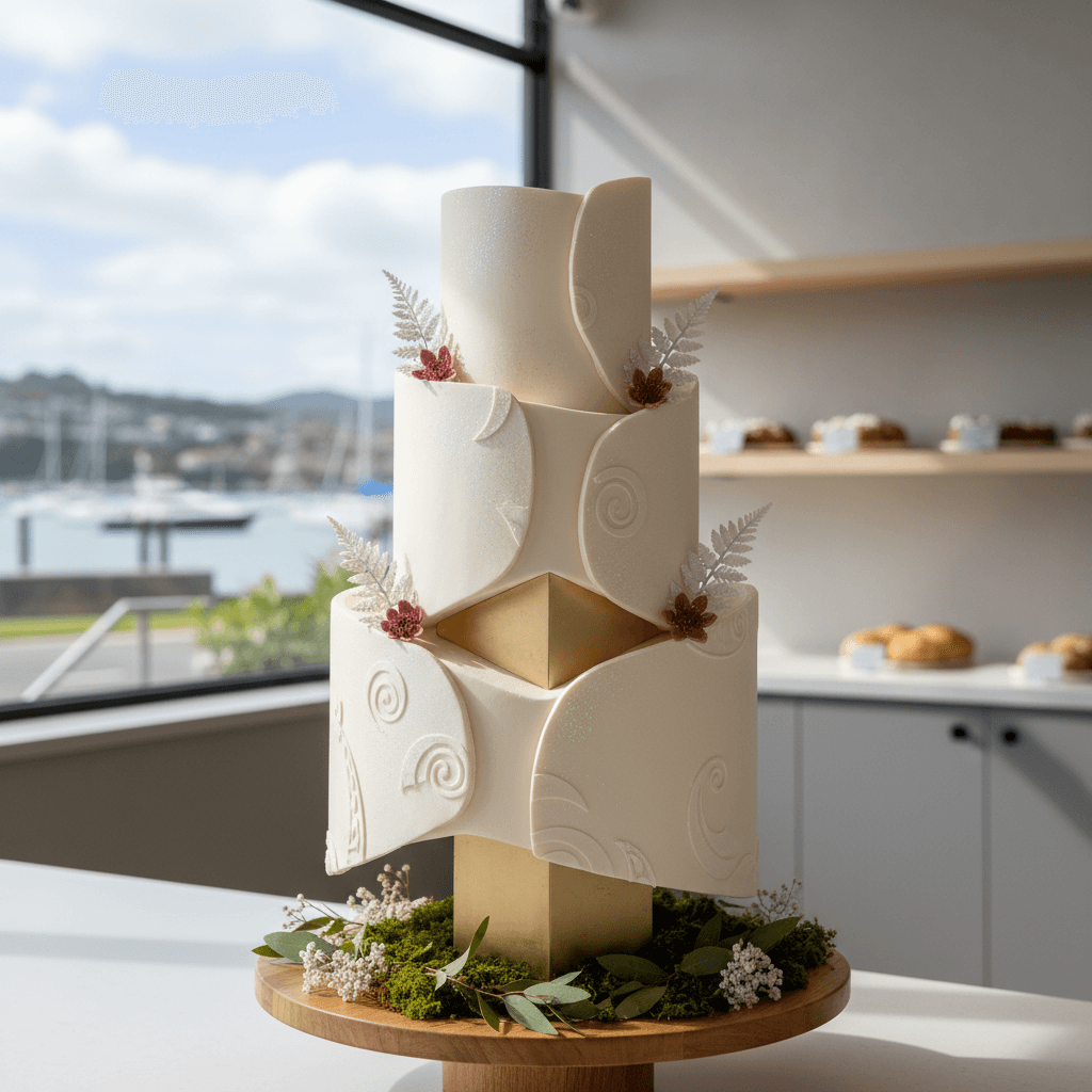 Wedding cake by Welly Desi Bites