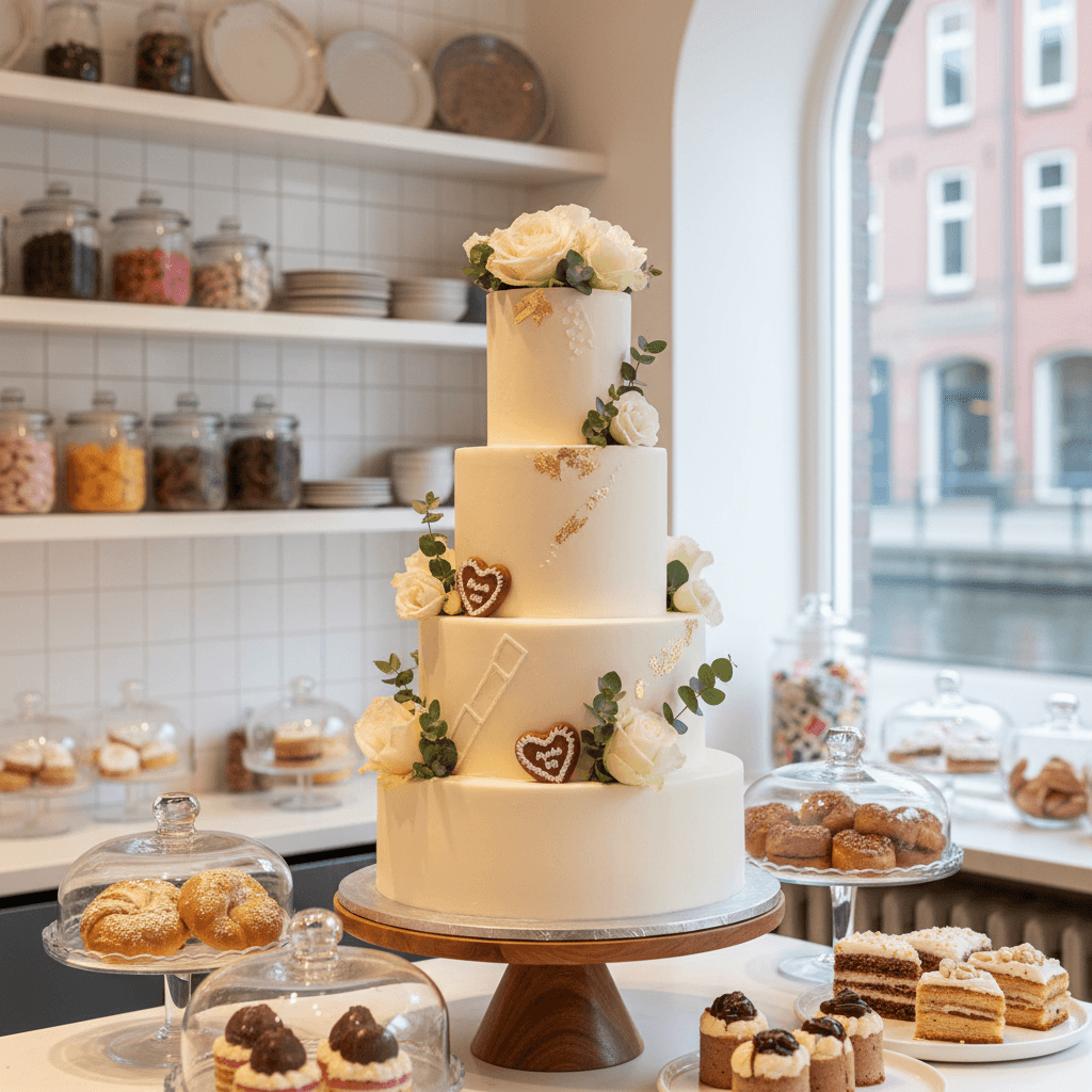 Wedding cake by Emma Konditorei Café Deli