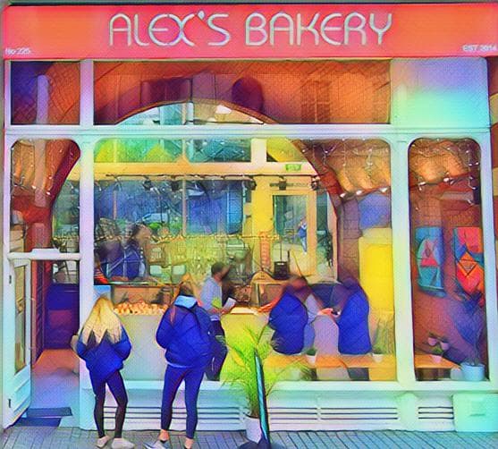 Wedding cake by Alex's Bakery