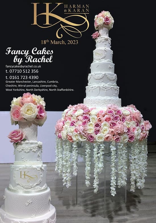 Wedding cake by Fancy Cakes by Rachel
