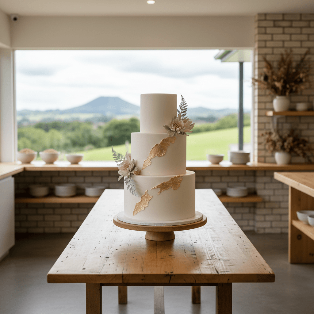 Wedding cake by Petal Cupcakes Newmarket