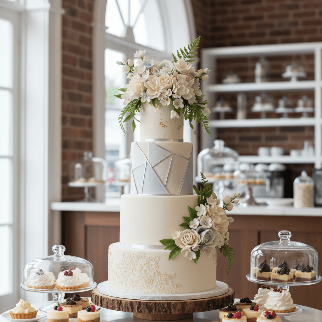 Wedding cake by The Bakers Cottage