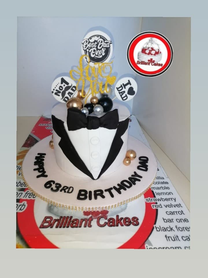 Wedding cake by Brilliant Cakes in Johannesburg, ZA