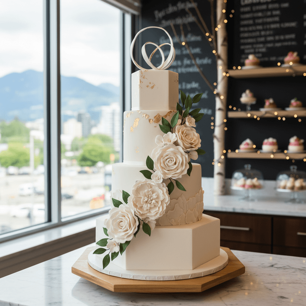 Wedding cake by Oh Sweet Day! Bake Shop (Vancouver)