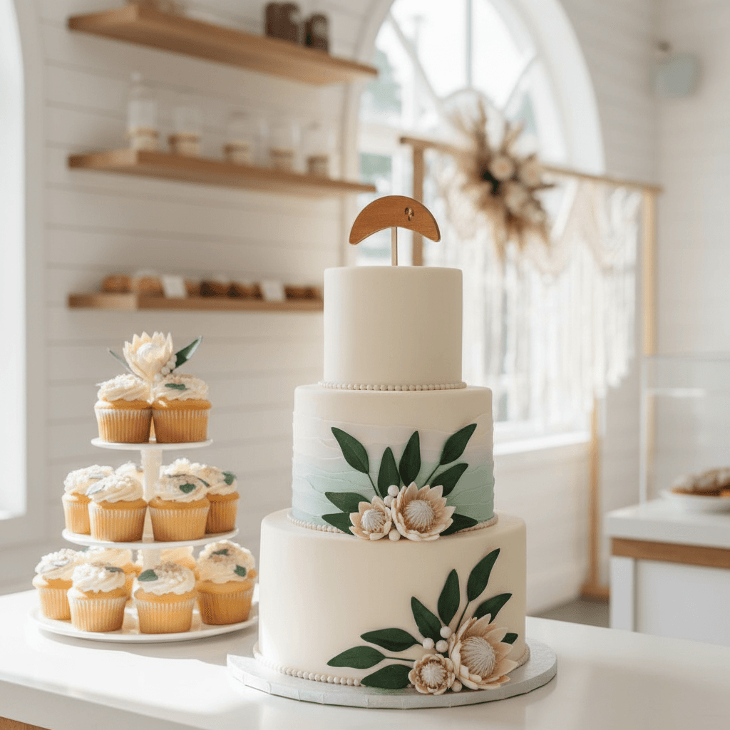 Wedding cake by The Cupcake Parlour