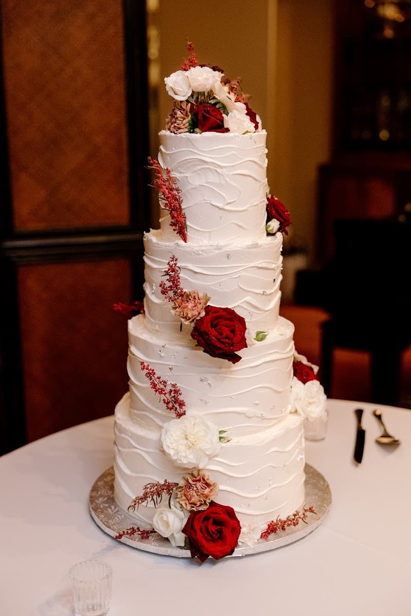 Wedding cake by Serious Cake in Portland, OR