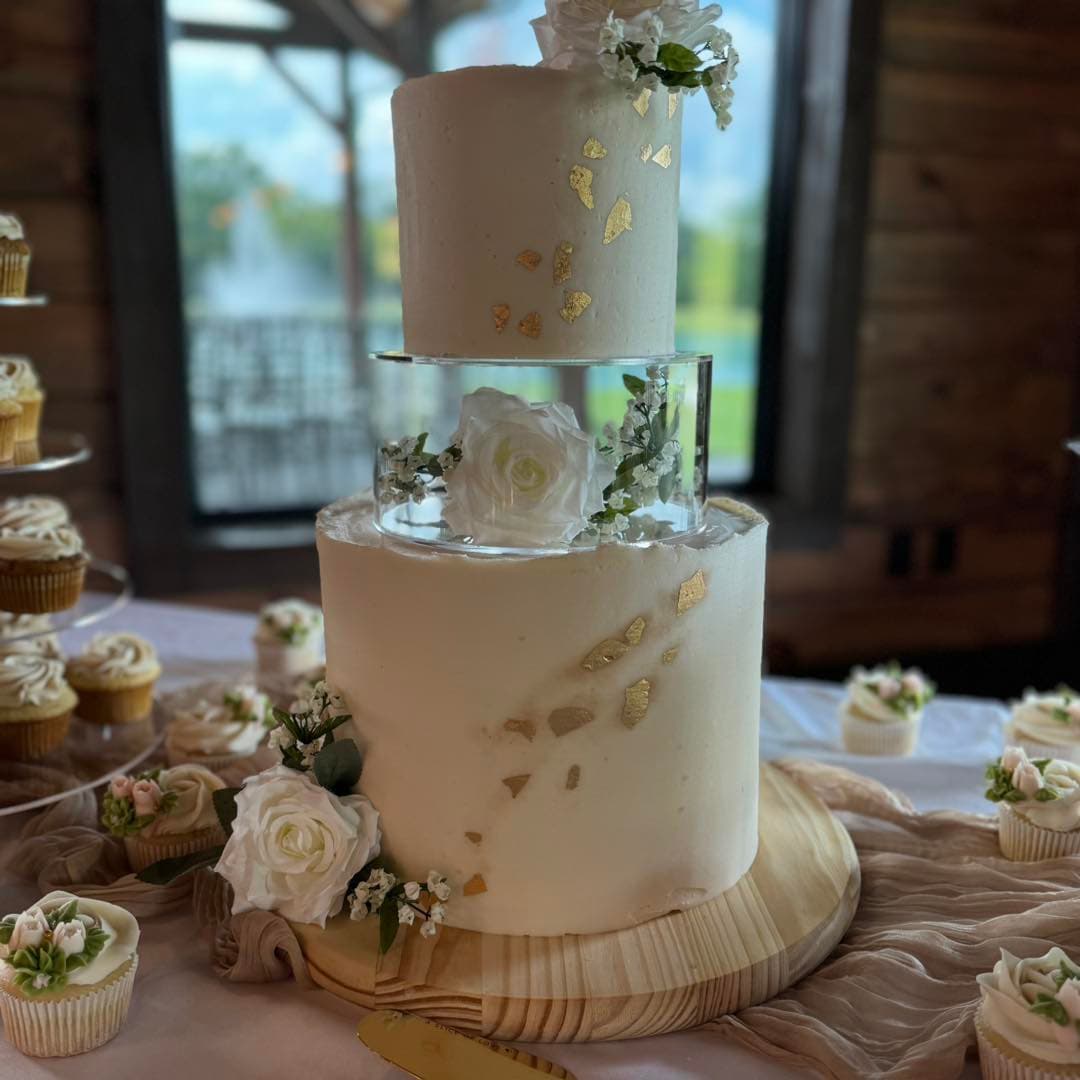 Wedding cake by Reignbow Bites Custom Cakery, LLC