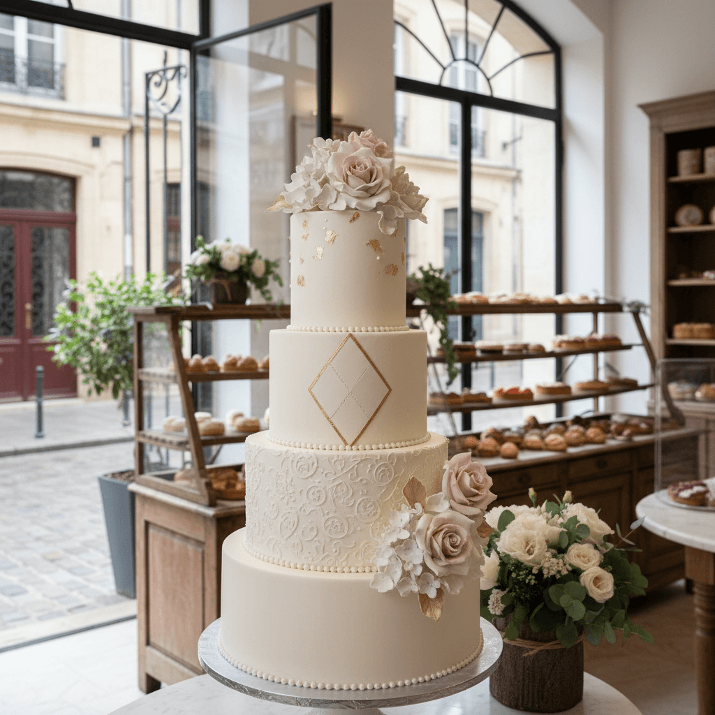 Wedding cake by Maquettecrème - Création de gâteaux et de moules à gâteaux sur mesure