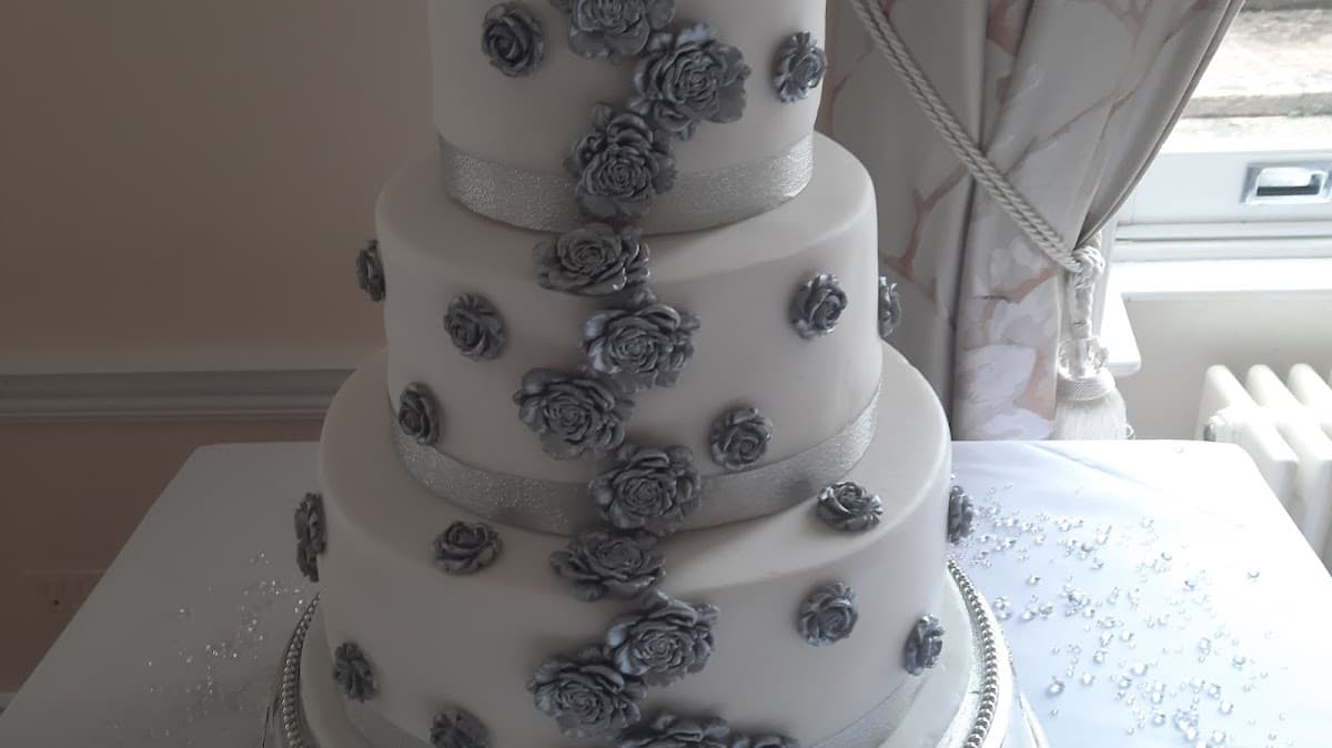 Wedding cake by Sues Selections Cake Shop