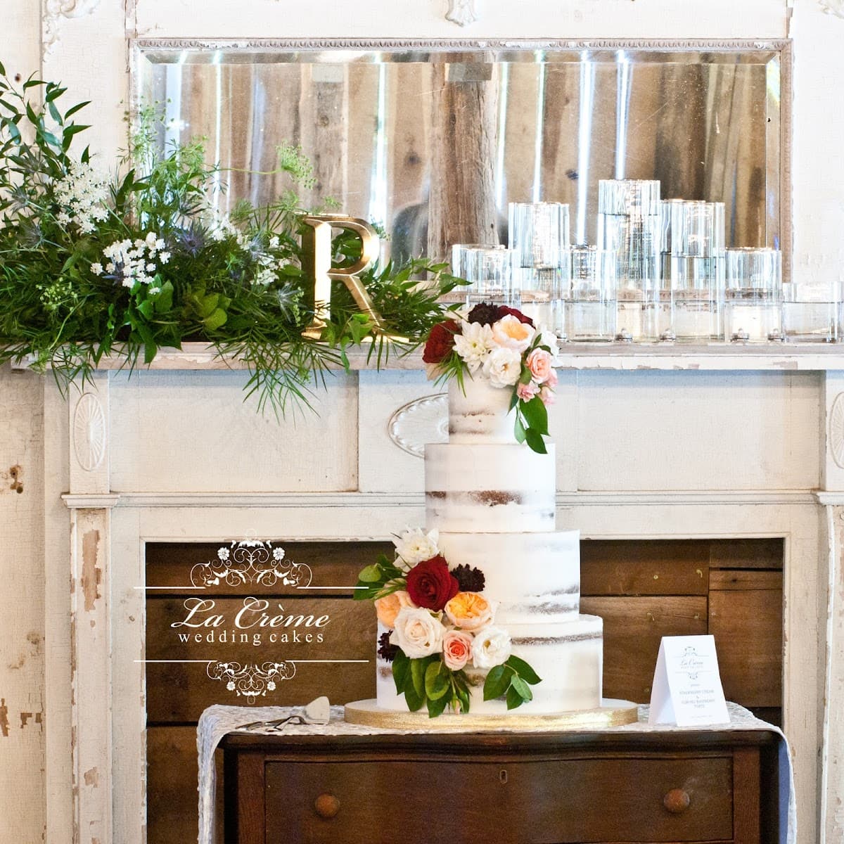 Wedding cake by La Creme Wedding Cakes