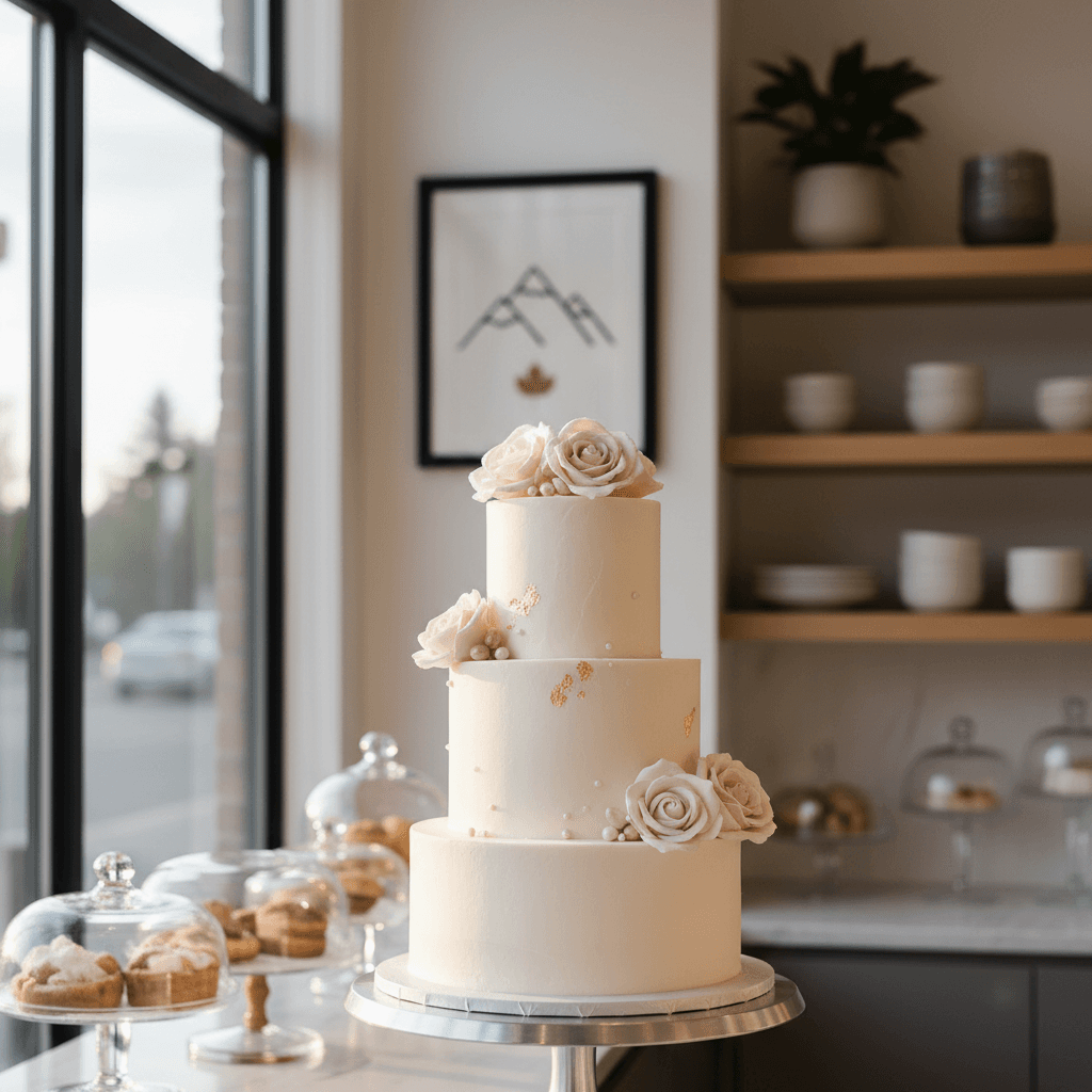 Wedding cake by Decadent Brulee