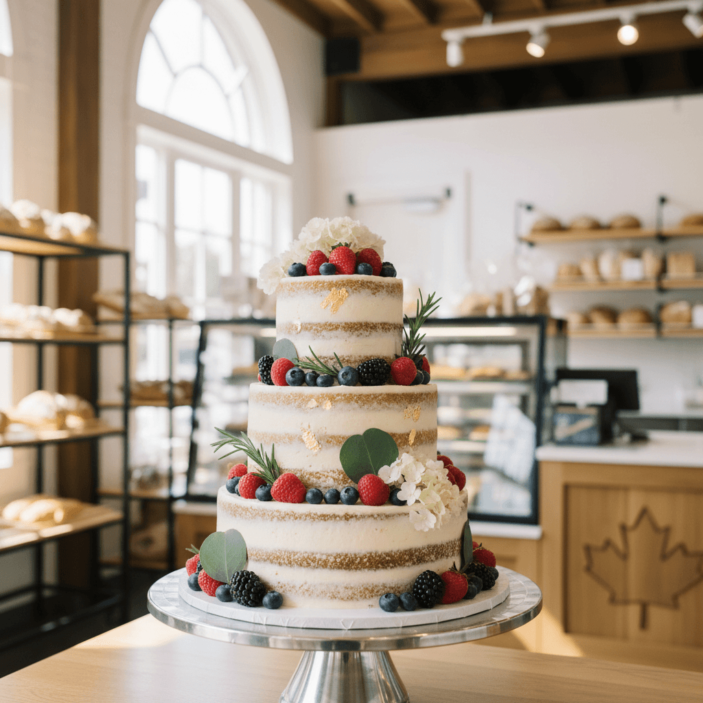 Wedding cake by Vogue Cakes