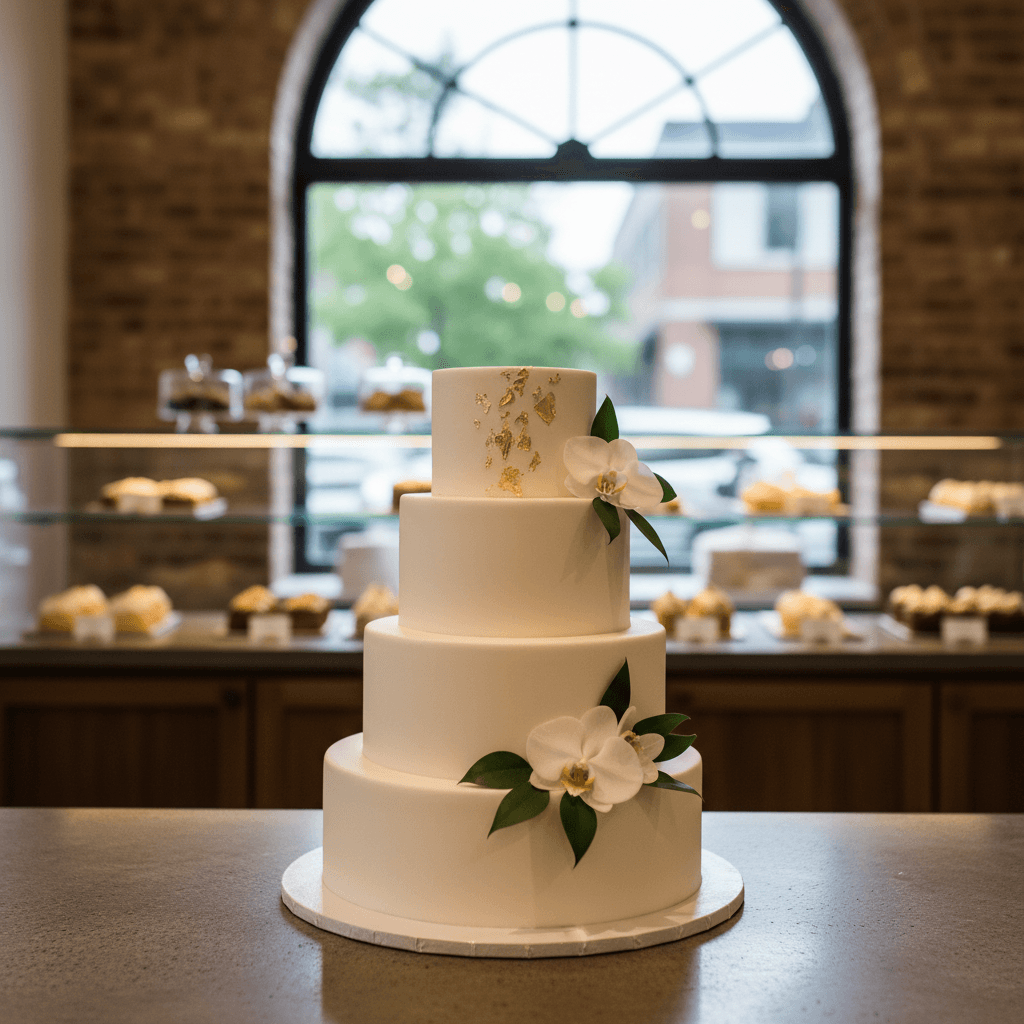 Wedding cake by The Pastry Project - Bakery Window