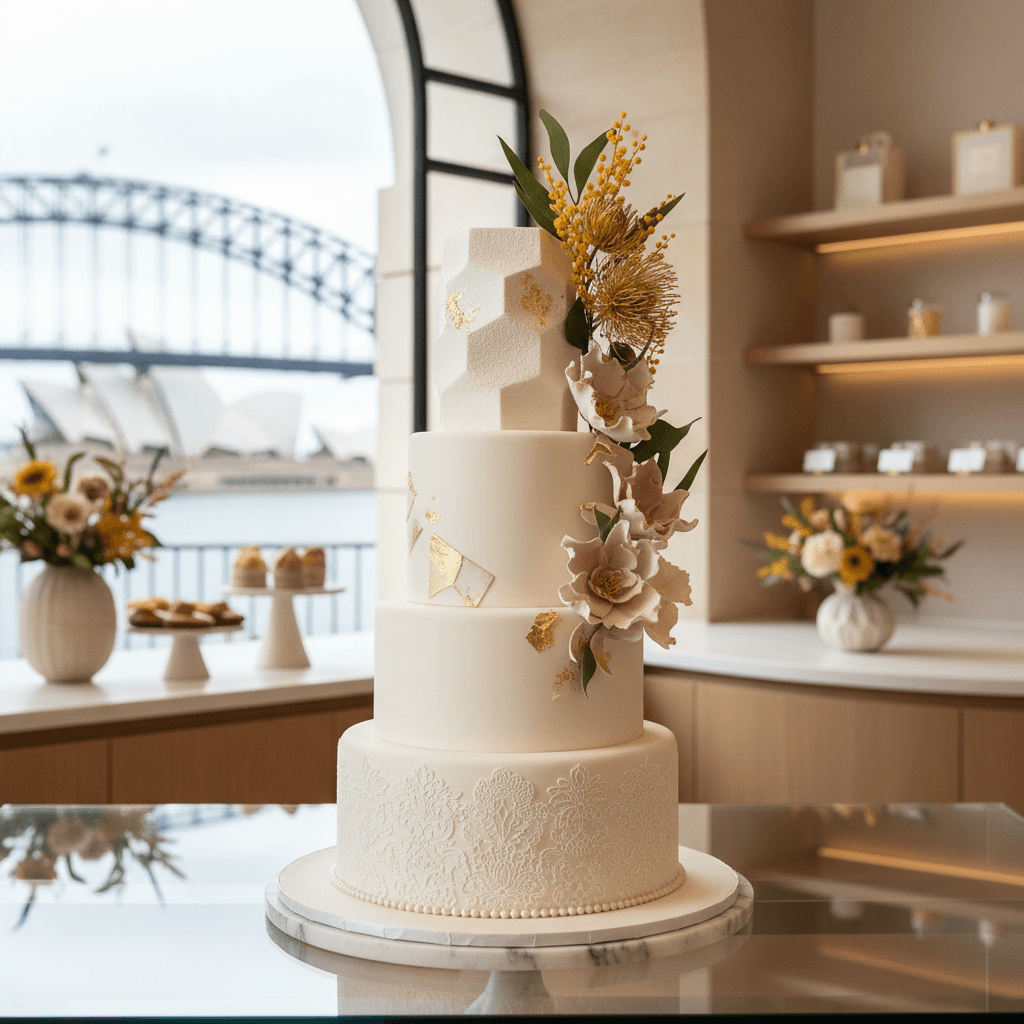 Wedding cake by Little Cake Box