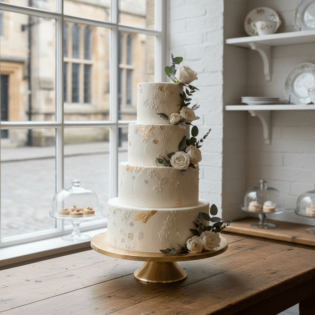 Wedding cake by Rosieposiecakes