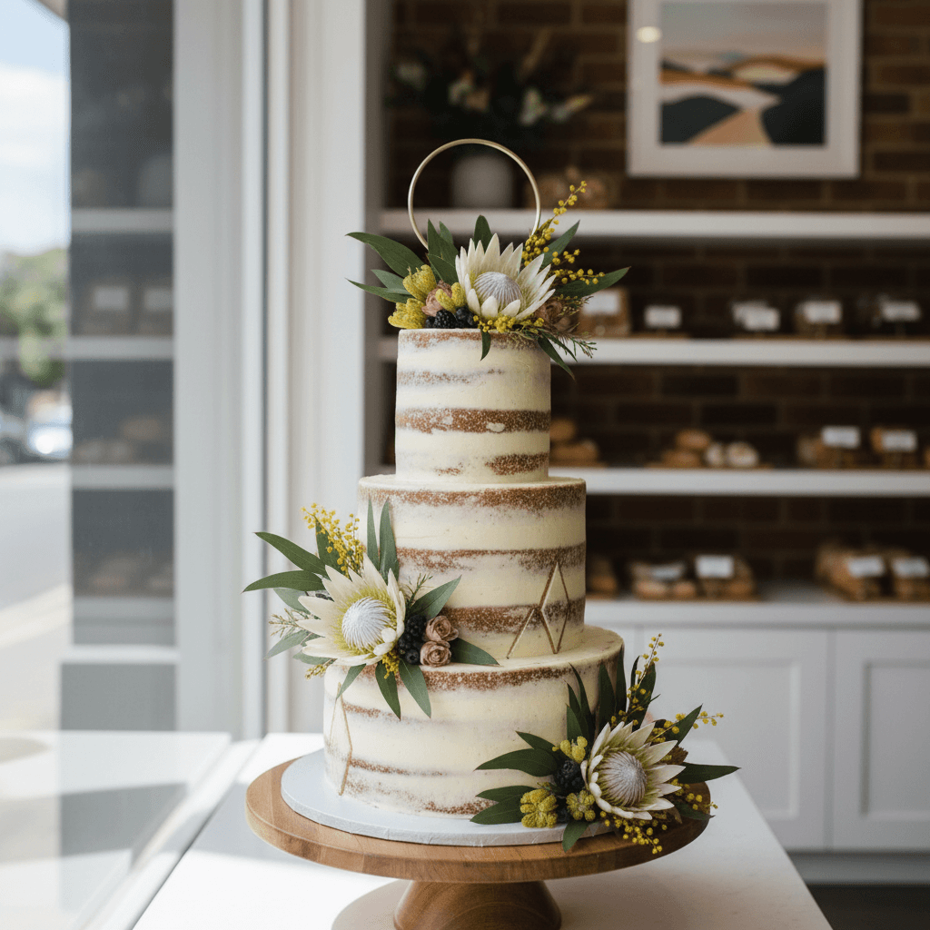 Wedding cake by Sweet on Cupcakes