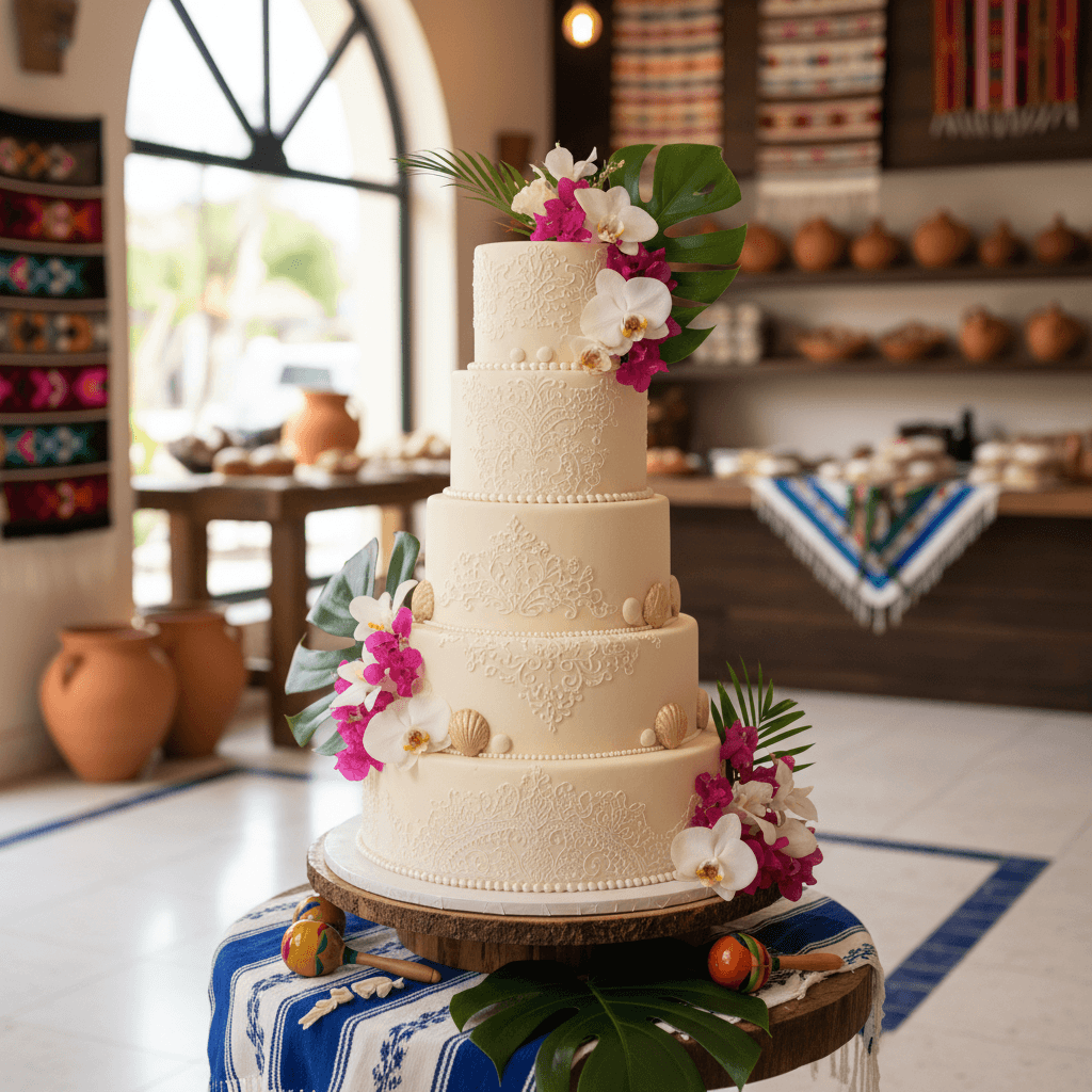 Wedding cake by Cake Express - Pastelería - Cancún Q.Roo y Riviera Maya