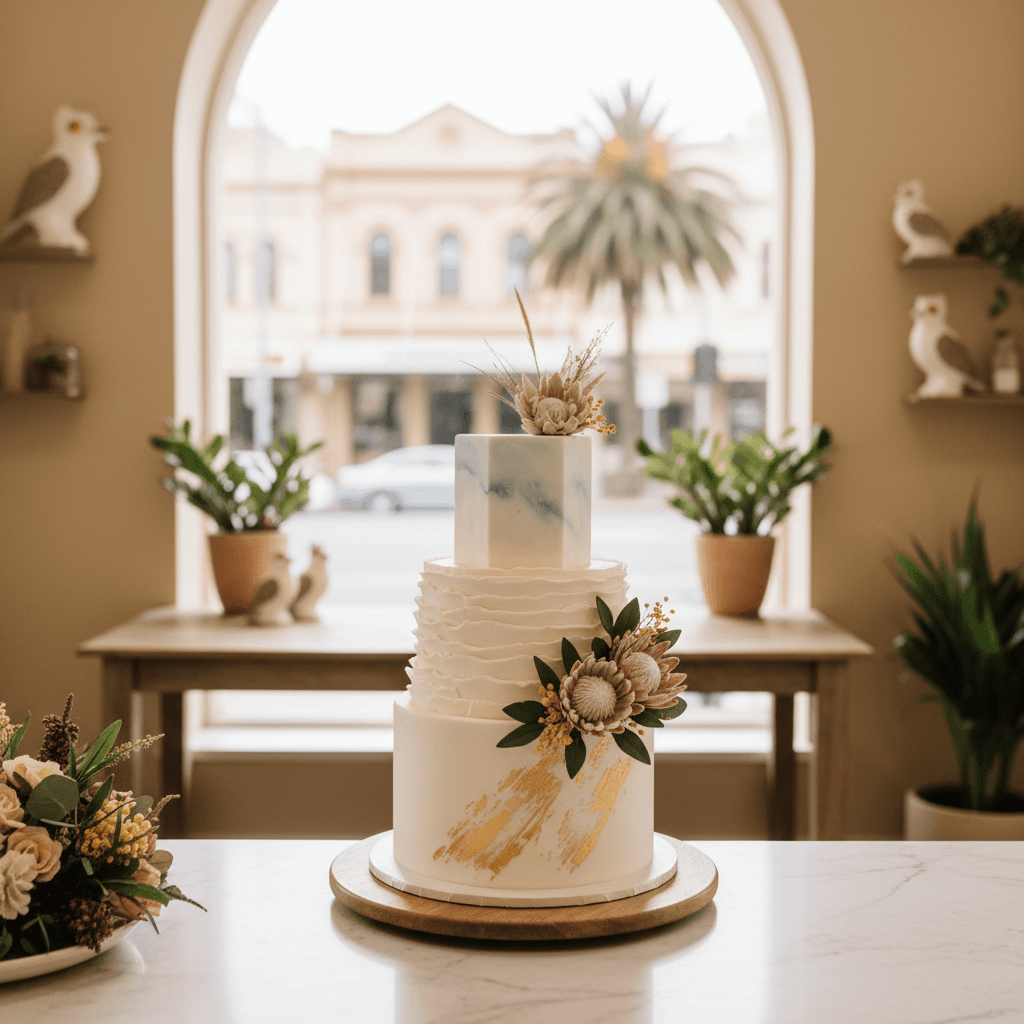 Wedding cake by Lyons Den Cakes