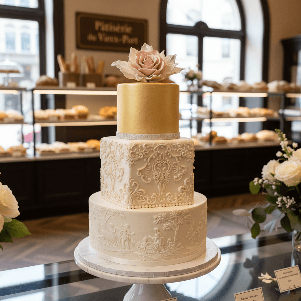 Wedding cake by Desserts ETC.