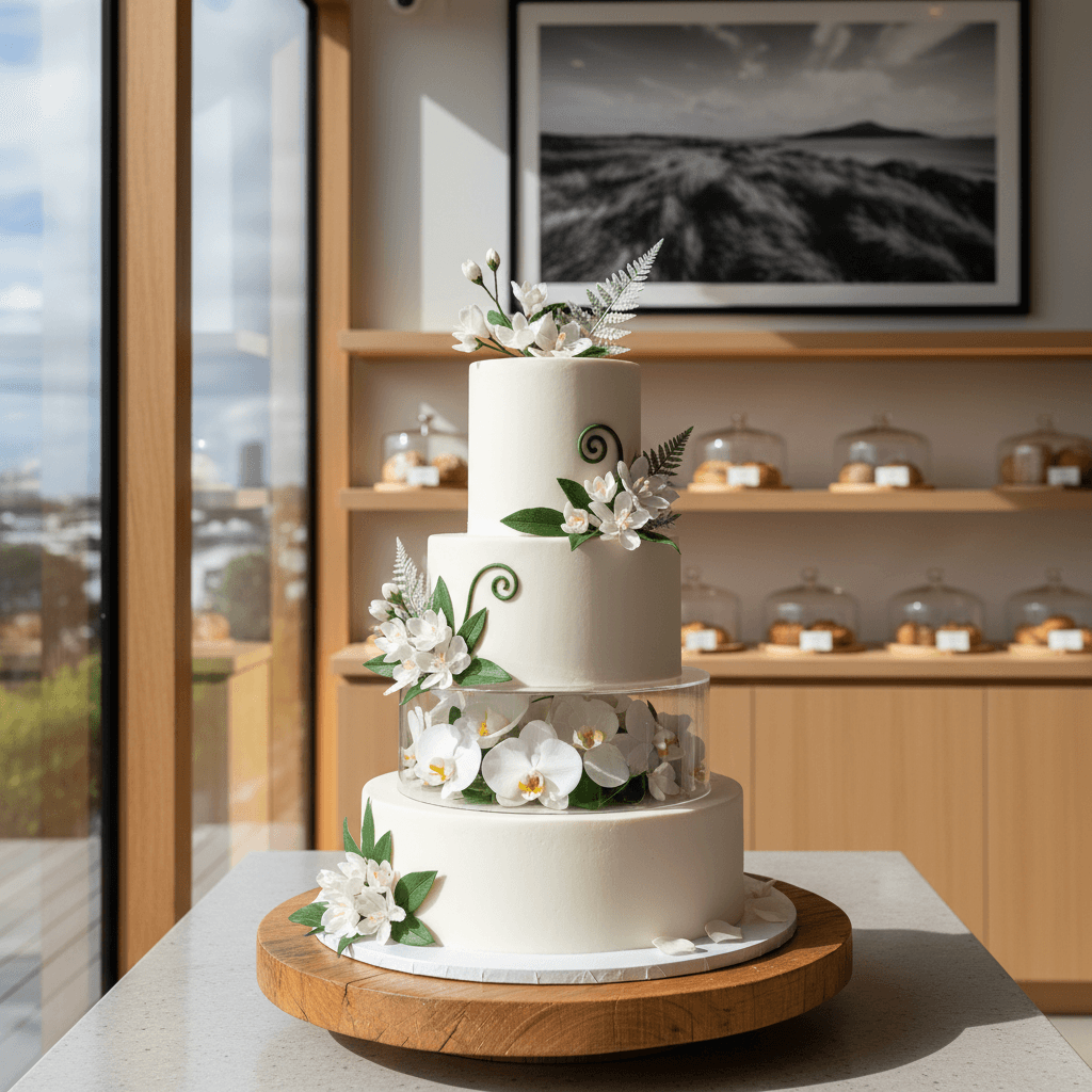 Wedding cake by Buttercream NZ