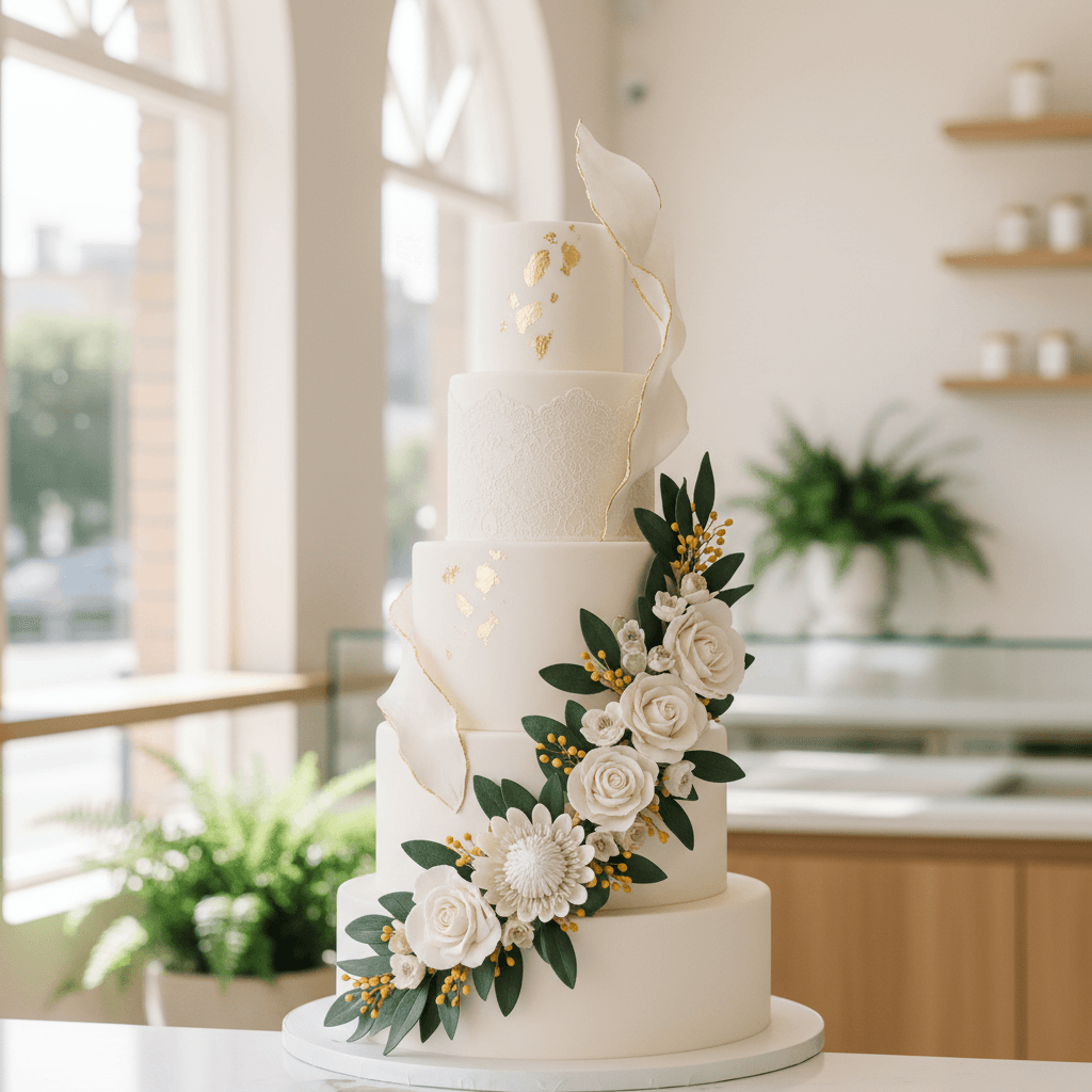 Wedding cake by Baked by M&G