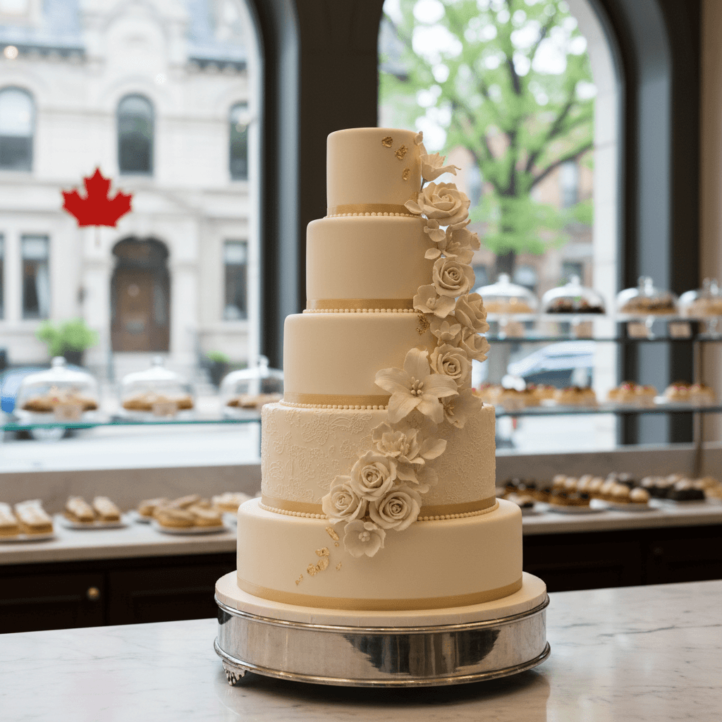 Wedding cake by Bake Me Happy Toronto….by Toronto Cake Company