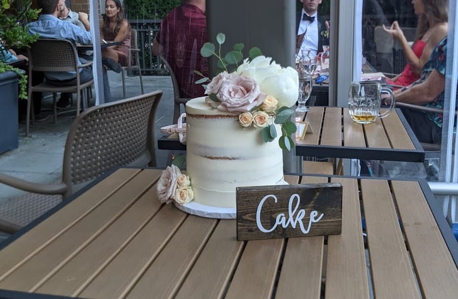 Wedding cake by Cakes in a Box
