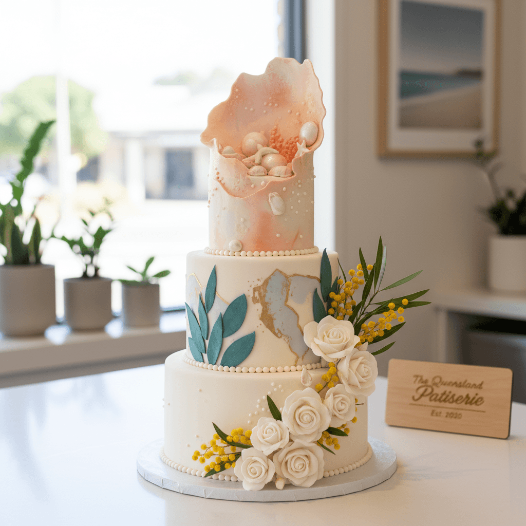 Wedding cake by Cakes by Judy C