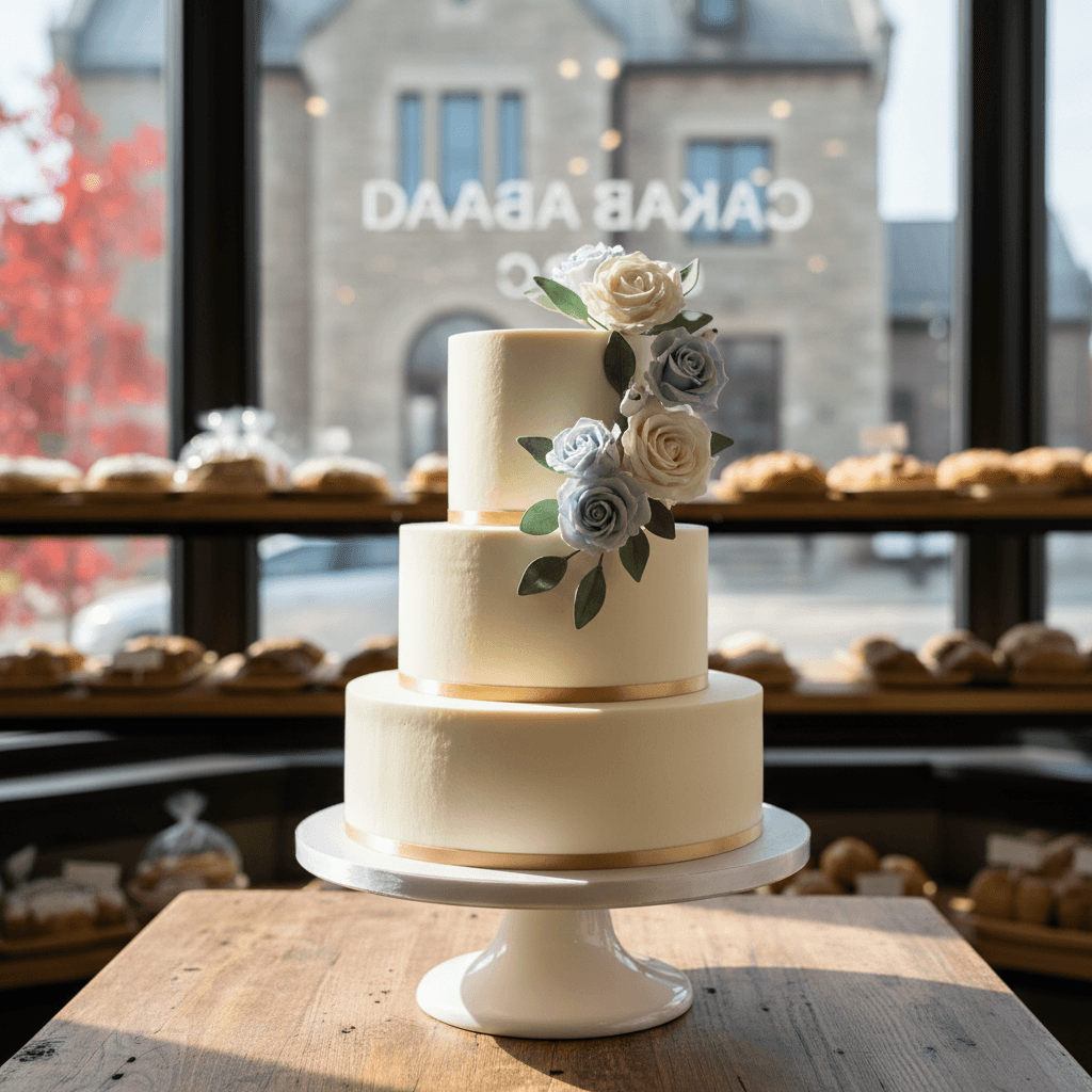 Wedding cake by Keyto Your Heart Bakery