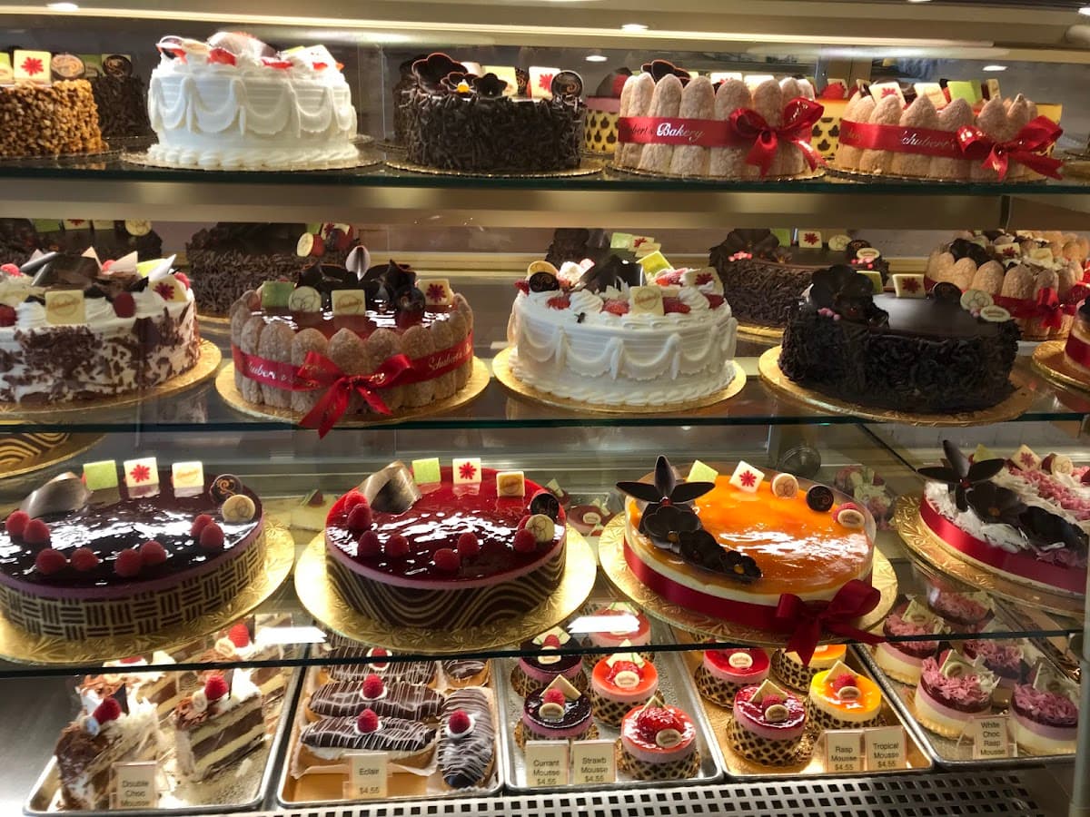 Wedding cake by Schubert's Bakery in San Francisco, CA