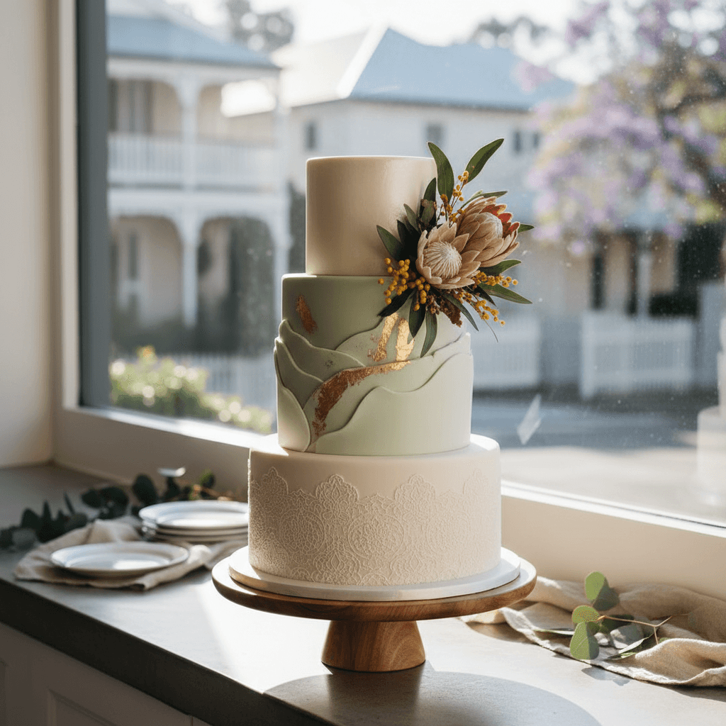 Wedding cake by Cute Cakes & Co
