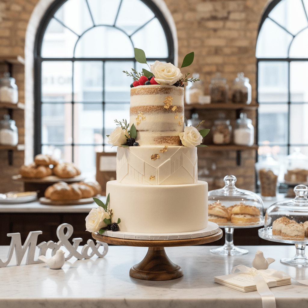 Wedding cake by NY Bakery and Desserts Midtown