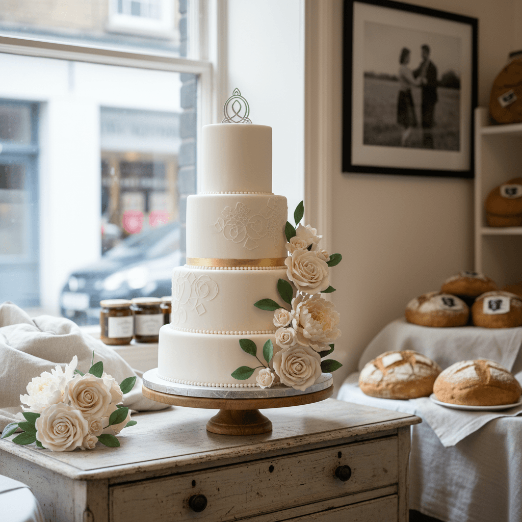 Wedding cake by Baked By Bec Cake Shop